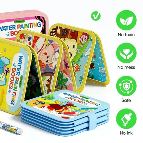 Criativae Water Coloring & Doodle Books for Toddlers – Reusable Paint with Water Activity Set | CRIATIVAE