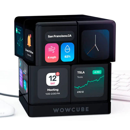WOWCube Puzzle Gaming Console 40 Games and apps, STEM Certified Black Edition
