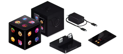 WOWCube Puzzle Gaming Console 40 Games and apps, STEM Certified Black Edition