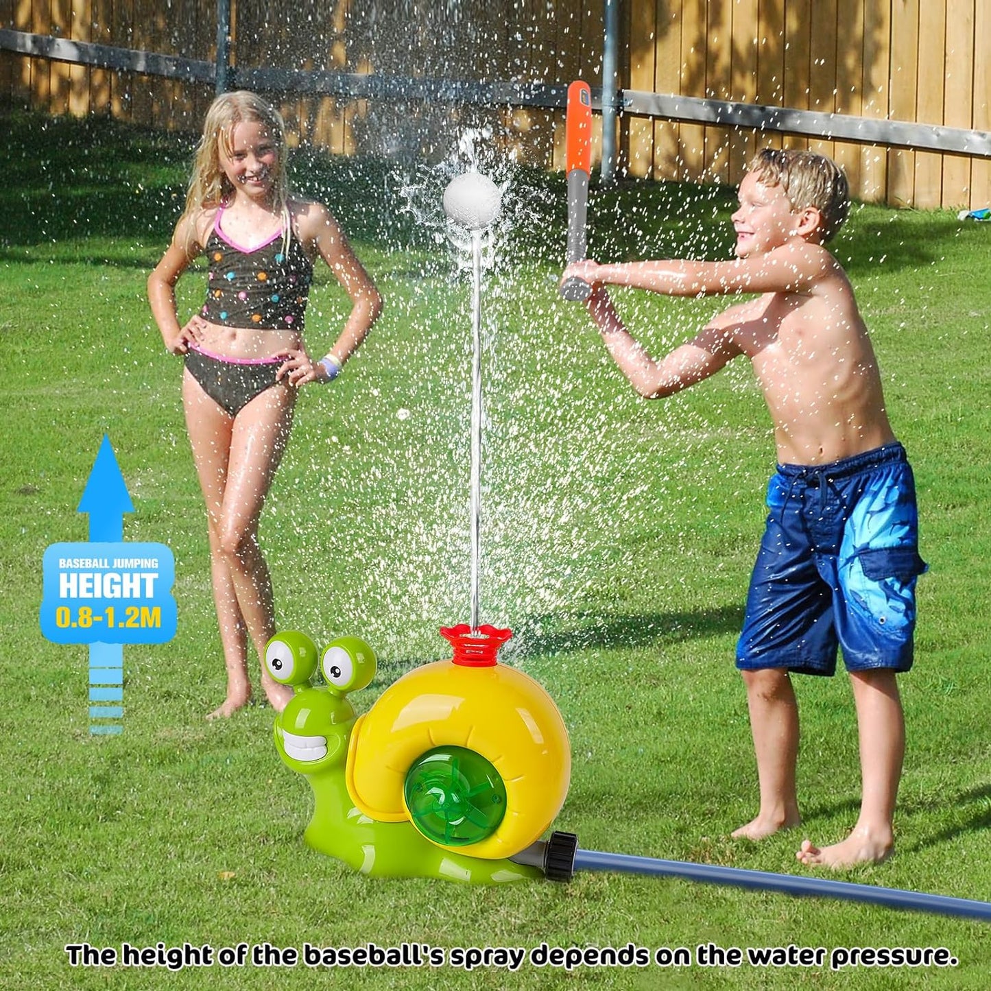Water Sprinkler Baseball Toy for Kids Outdoor