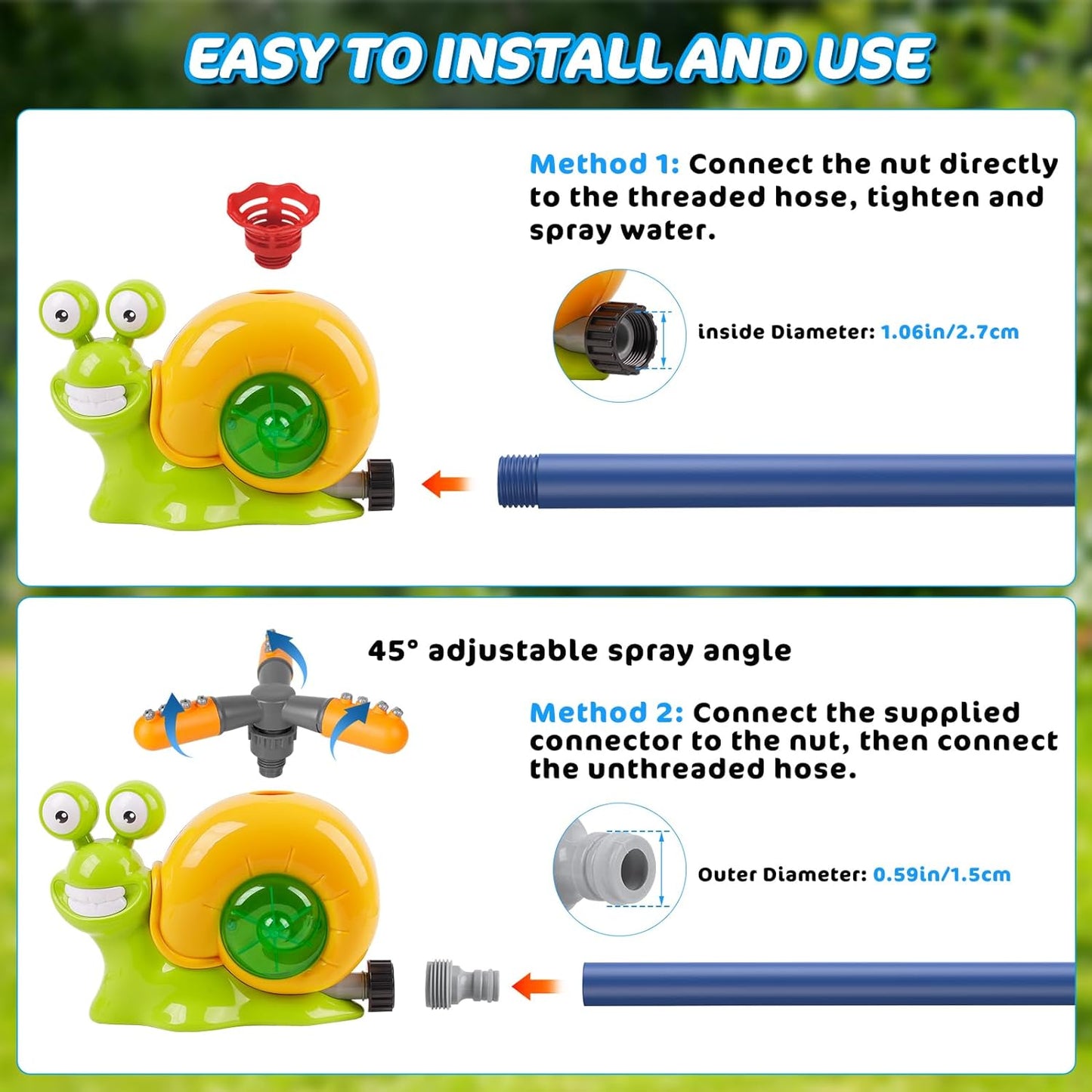 Water Sprinkler Baseball Toy for Kids Outdoor