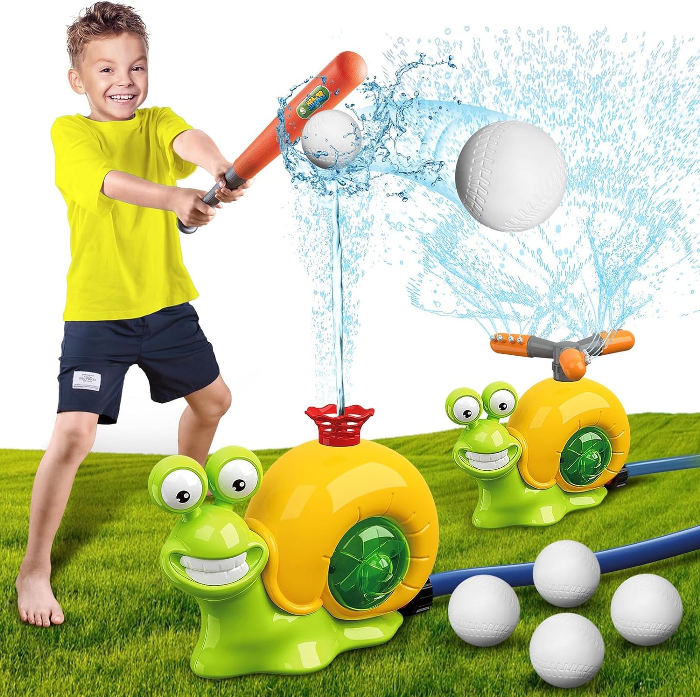 Water Sprinkler Baseball Toy for Kids Outdoor