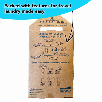 Waterclear Wash Bag - a translucent portable washing machine