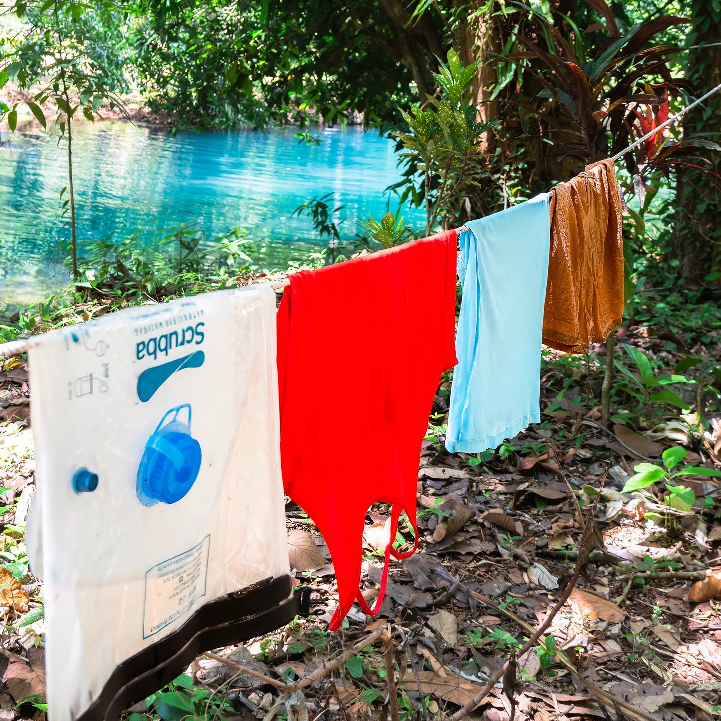 Waterclear Wash Bag - a translucent portable washing machine