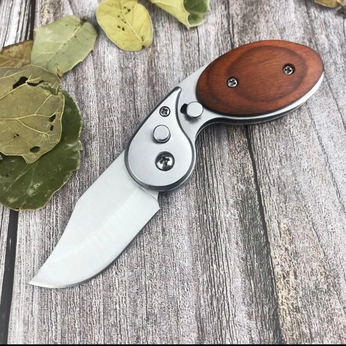🎁Early Christmas Sale 50% OFF🎄Wood Handle Outdoor Mini Folding Knife