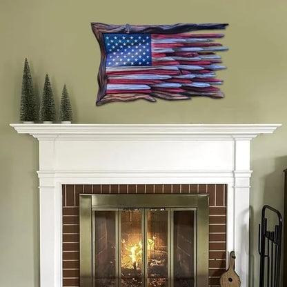 🔥Last Day Flash Sale - 50% OFF🔥 -Wooden American Flag🔥BUY 2 FREE SHIPPING🔥