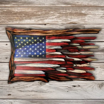 🔥Last Day Flash Sale - 50% OFF🔥 -Wooden American Flag🔥BUY 2 FREE SHIPPING🔥