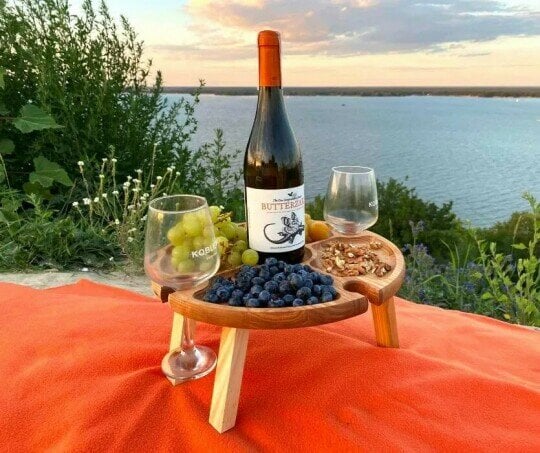 Last Day Promotion🔥50% Off🥳Wooden Outdoor Folding Picnic Table-With Glass Holder
