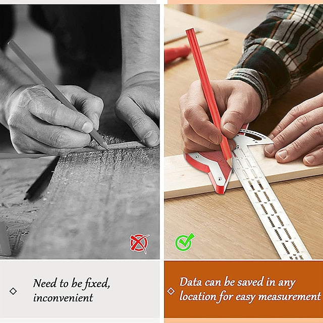 Woodworker Edge Rule Stainless Steel Square Edge Ruler