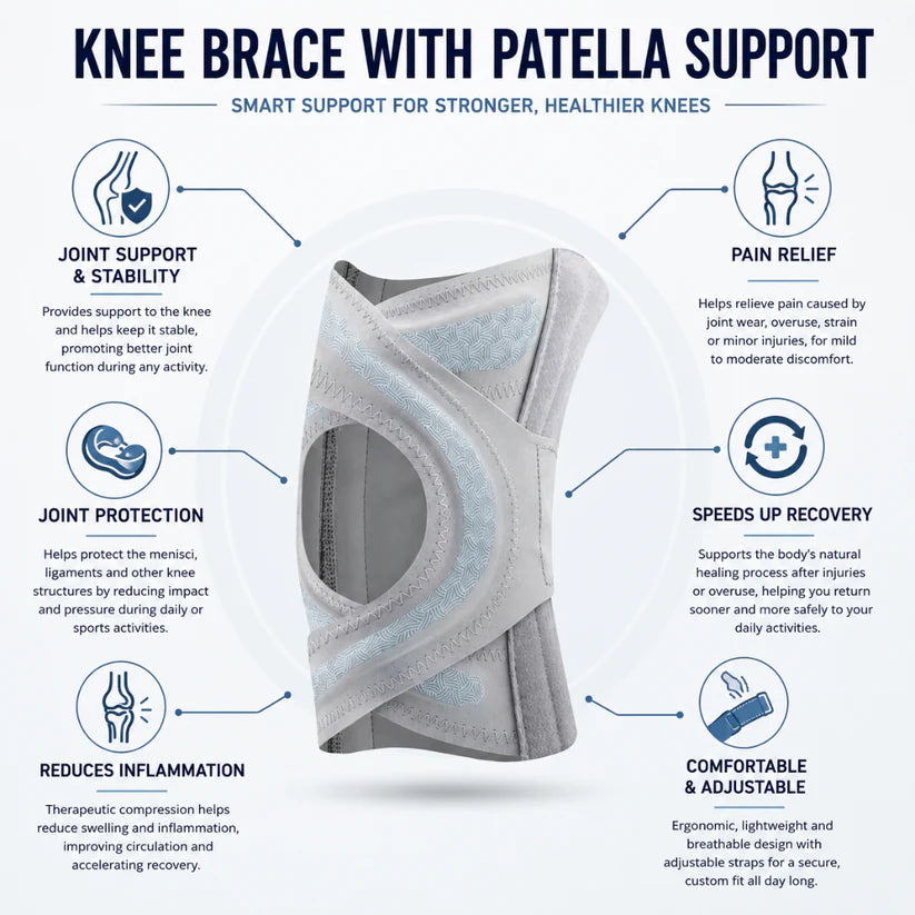 FlexRelief Knee Brace™ – Adjustable Compression Knee Support Brace for Joint Stability & Everyday Comfort