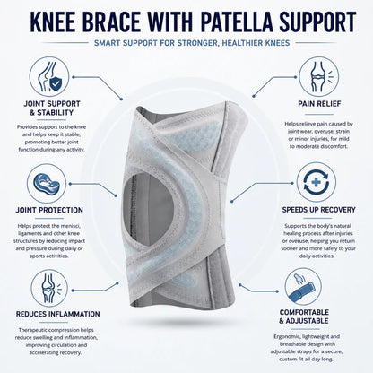 FlexRelief Knee Brace™ – Adjustable Compression Knee Support Brace for Joint Stability & Everyday Comfort