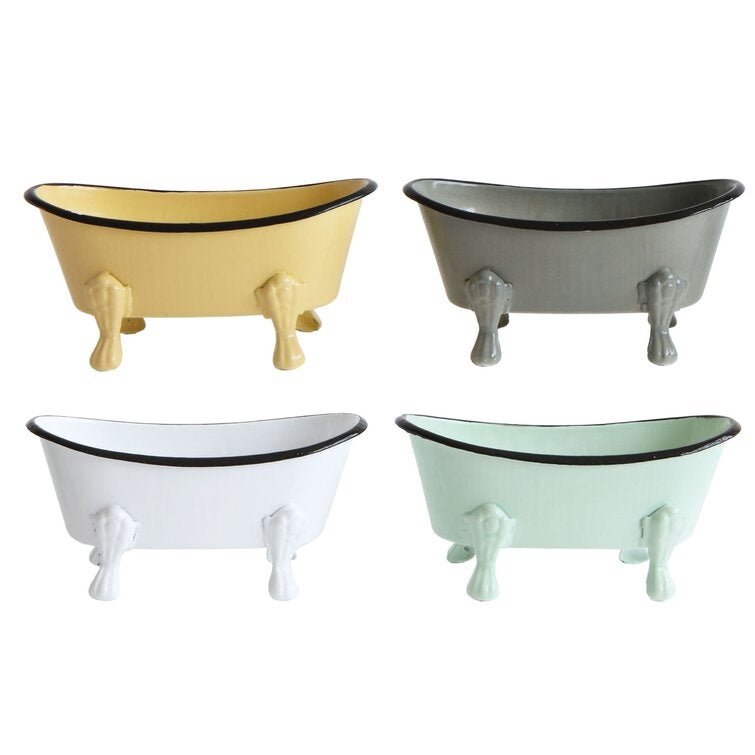 Zeringue Metal Bathtub Soap Dish (Set of 4)