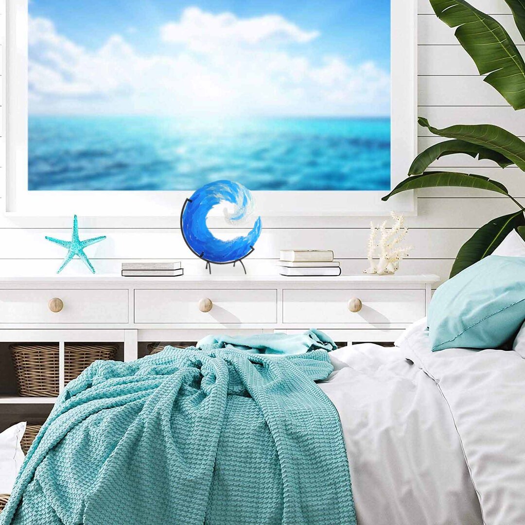 Ocean Wave Fused Sculpture