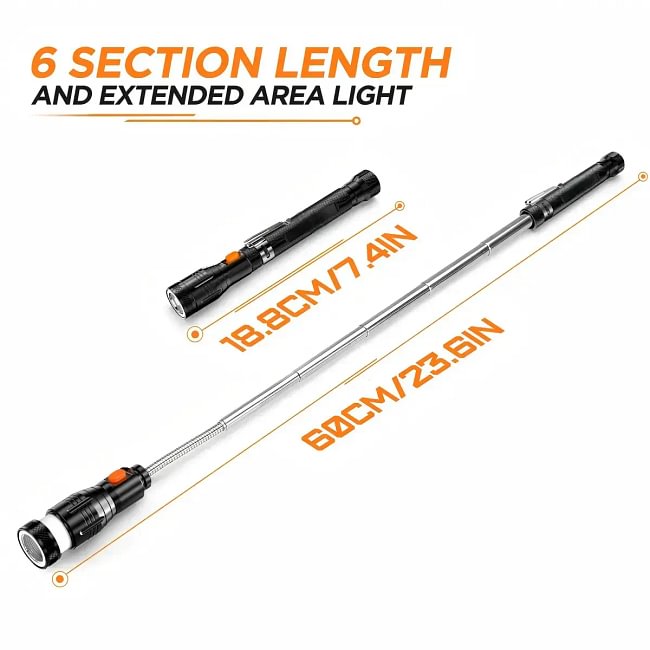 MagReachExtendable Magnetic Pickup Tool with LED Light