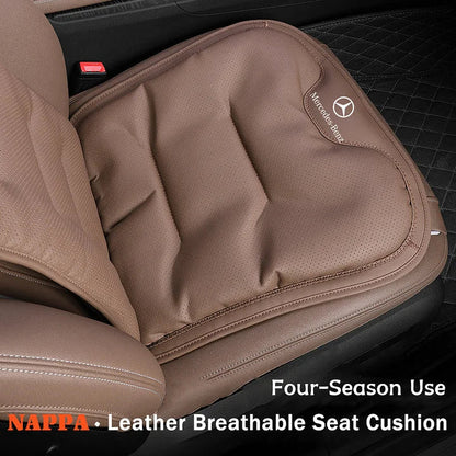 🔔Car Seat Cushion Premium Nappa Leather Comfortable Seat Back