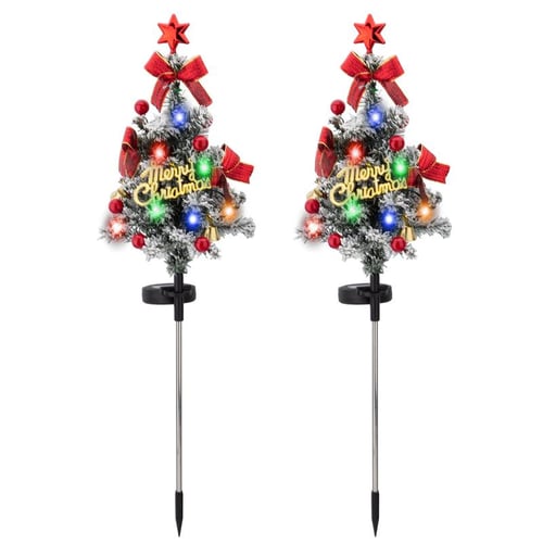 Last Day Promotion!🎄Solar Christmas Tree Stake Light-Air Express Transport✈️Limited Stock!