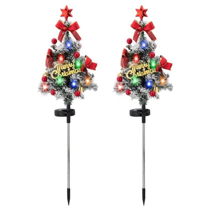 Last Day Promotion!🎄Solar Christmas Tree Stake Light-Air Express Transport✈️Limited Stock!