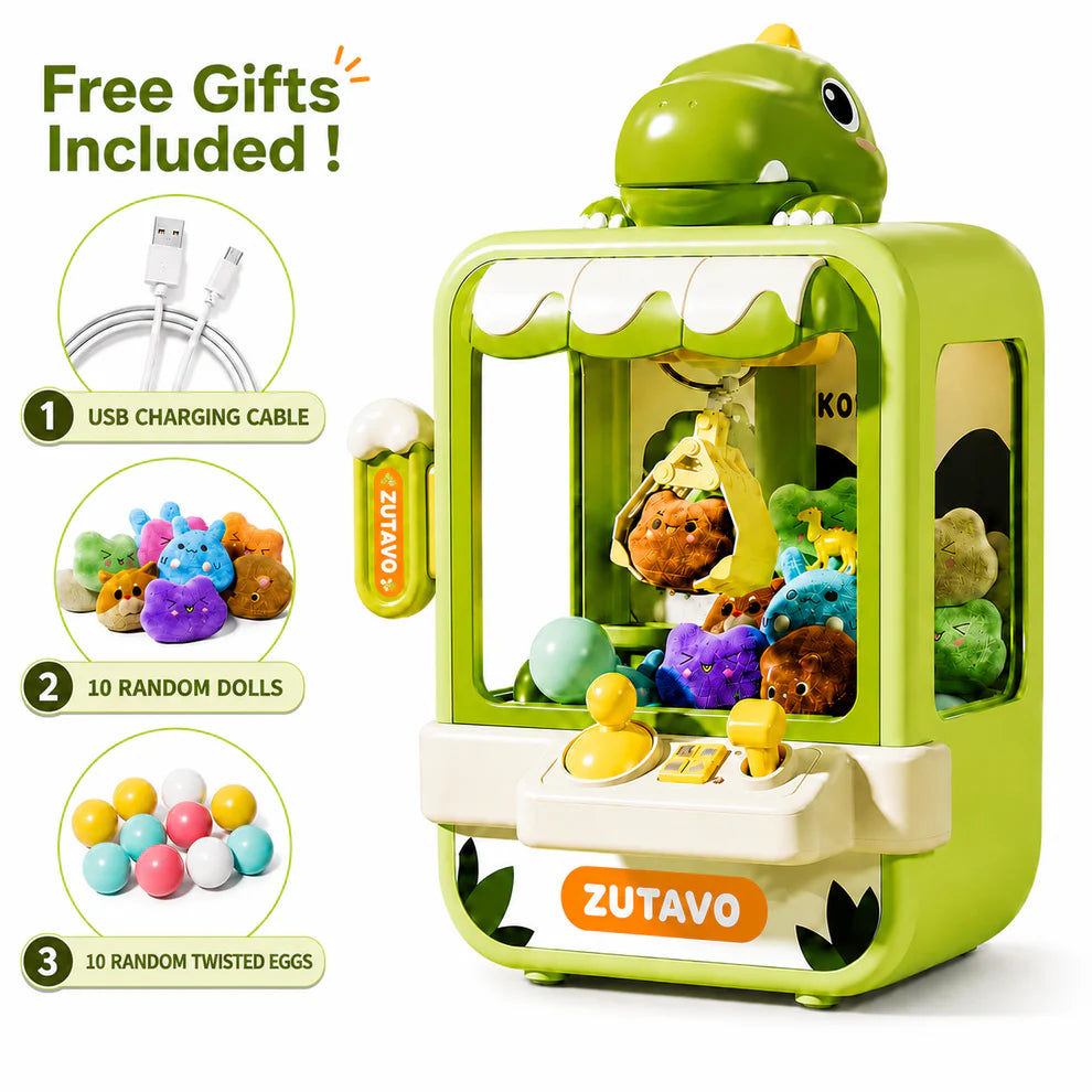 USB Rechargeable Claw Machine Toy with Plush Toys