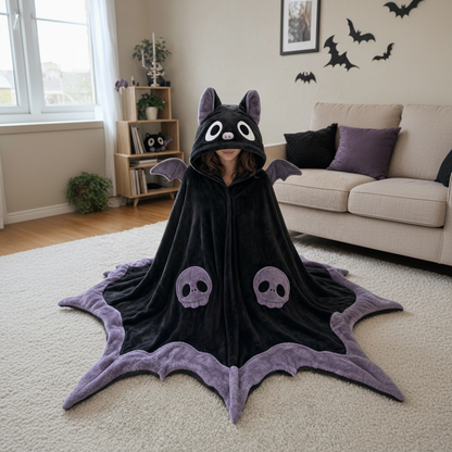 Bat Hooded Onesie Blanket – Cozy Wearable Cape