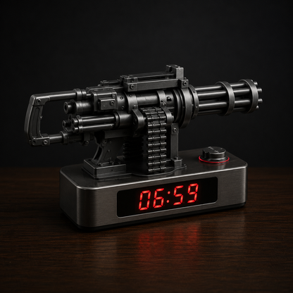 WakeBlaster™ Gatling-Style Digital Alarm Clock