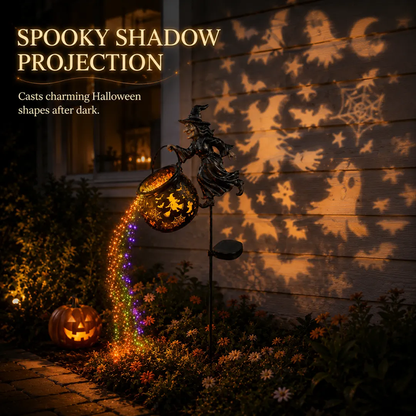 WitchGlow Halloween Solar Garden Light