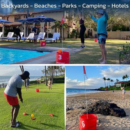 BackyardPro  Portable Bucket Golf Game Set