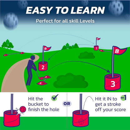 BackyardPro  Portable Bucket Golf Game Set