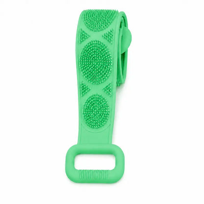 2-in-1 Silicone Bath Scrubber & Long Handle Body Brush