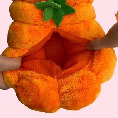 Feetoween™ Pumpkin Slippers — Plush Jack-O-Lantern Halloween Slippers