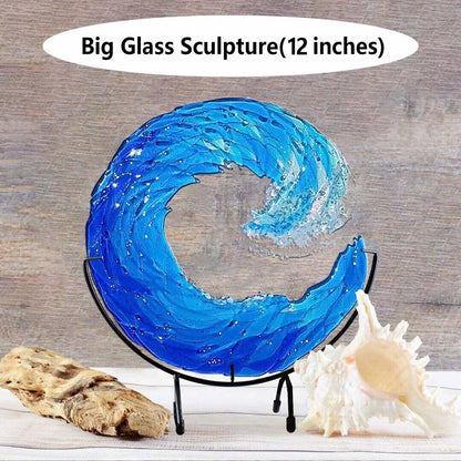 Ocean Wave Fused Sculpture