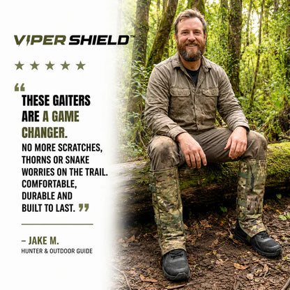 Snake Gaiters for Hunting & Hiking – Waterproof Snake Bite Protection Leg Guards
