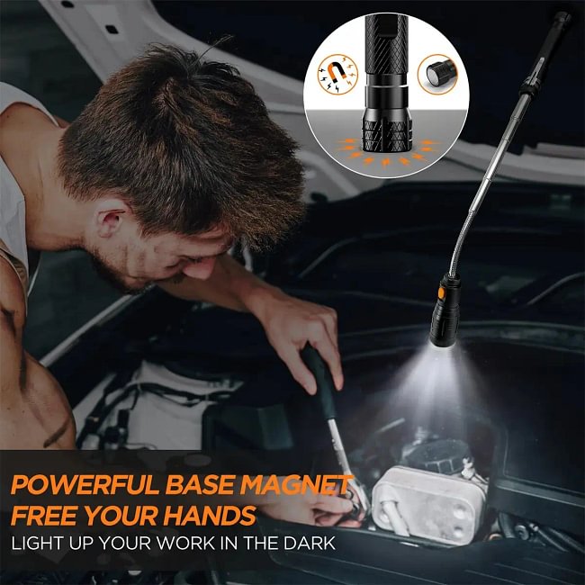 MagReachExtendable Magnetic Pickup Tool with LED Light