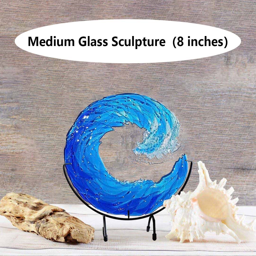 Ocean Wave Fused Sculpture