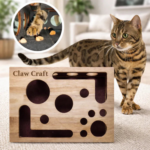 Wooden Cat Scratch & Play Block