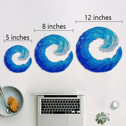 Ocean Wave Fused Sculpture