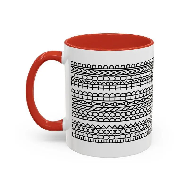 Funny Tire Track Coffee Mug – 15oz Ceramic Novelty Mug