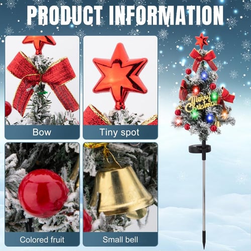 Last Day Promotion!🎄Solar Christmas Tree Stake Light-Air Express Transport✈️Limited Stock!