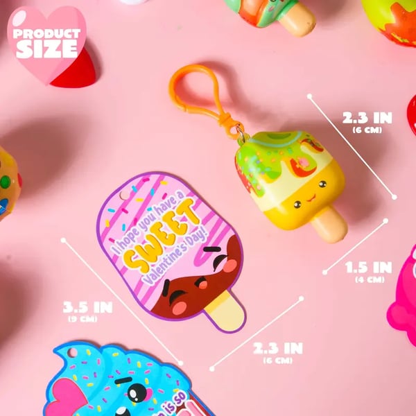 🔥Last Day 49% OFF - 💘🎁Valentine's Day 30pcs Cute Keychains with Card Exchange Gift for Kids