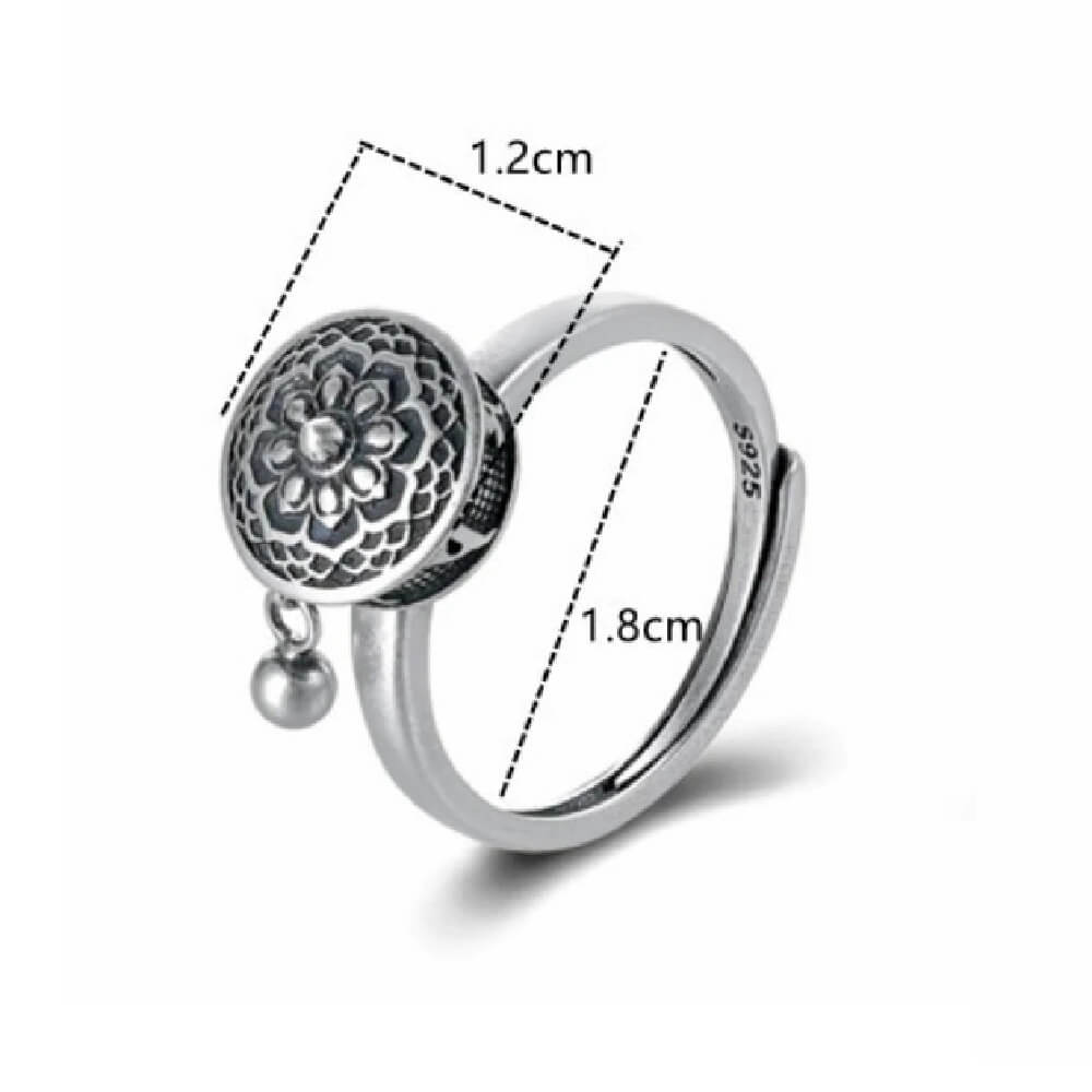 Lotus Anxiety Ring | Handcrafted Healing Ring