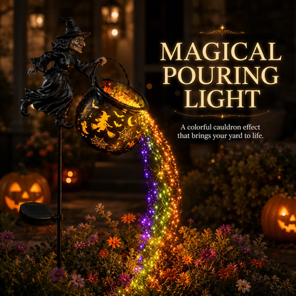 WitchGlow Halloween Solar Garden Light