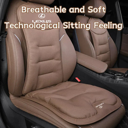 🔔Car Seat Cushion Premium Nappa Leather Comfortable Seat Back