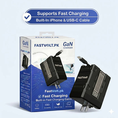 FastVolt 2-in-1 Retractable Fast Charger Cable