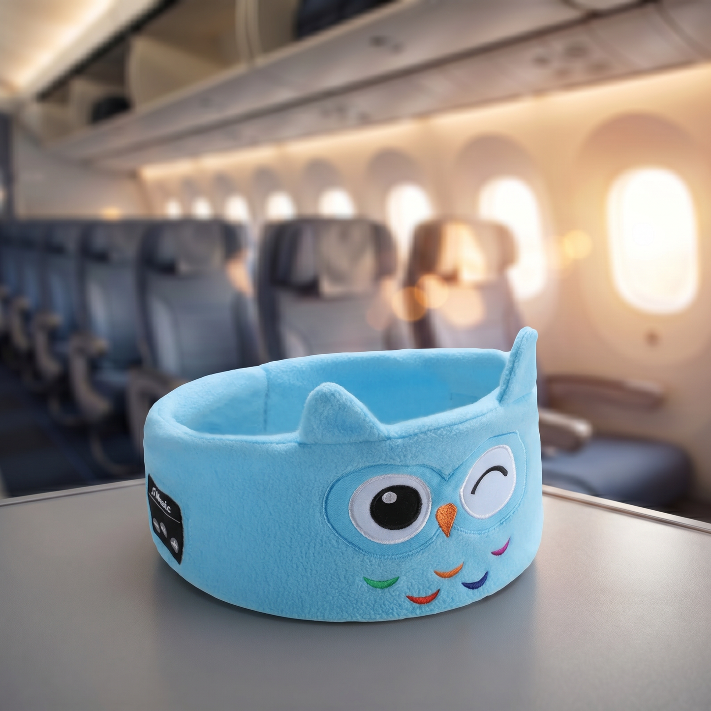 Kids Bluetooth Headband Headphones – Soft Sleep Mask Music Headwear