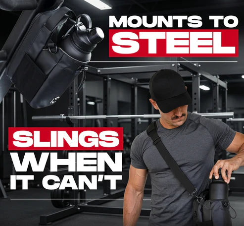 Magnetic Gym Bag for Men and Women - Sling Bottle With Magnetic Attachmment