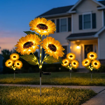 Solar Sunflower Garden Lights