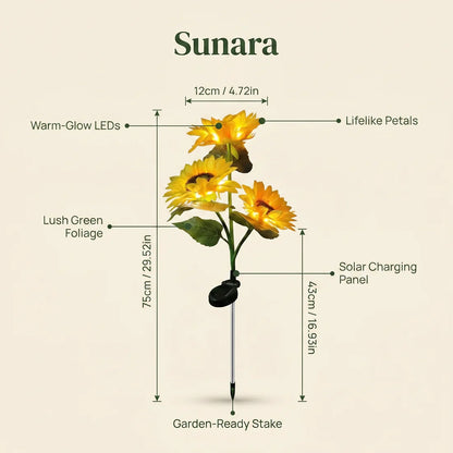Solar Sunflower Garden Lights