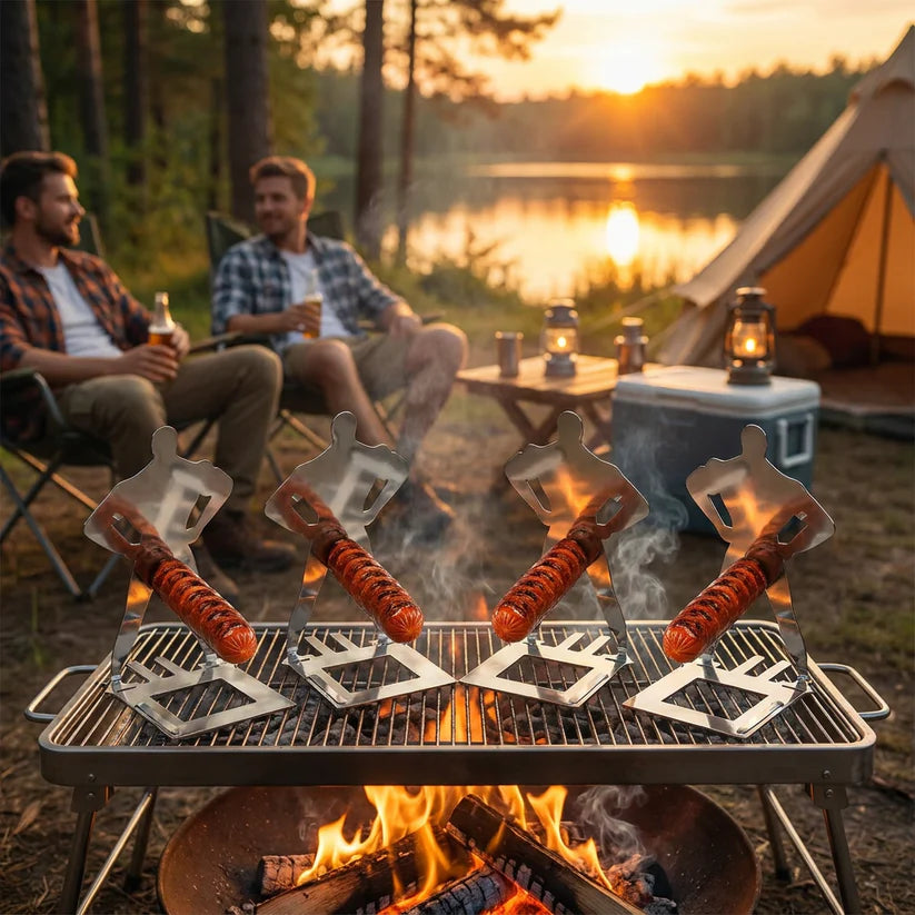 Funny Stainless Steel Sausage & Hot Dog Grill Rack
