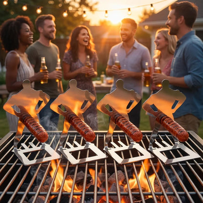 Funny Stainless Steel Sausage & Hot Dog Grill Rack