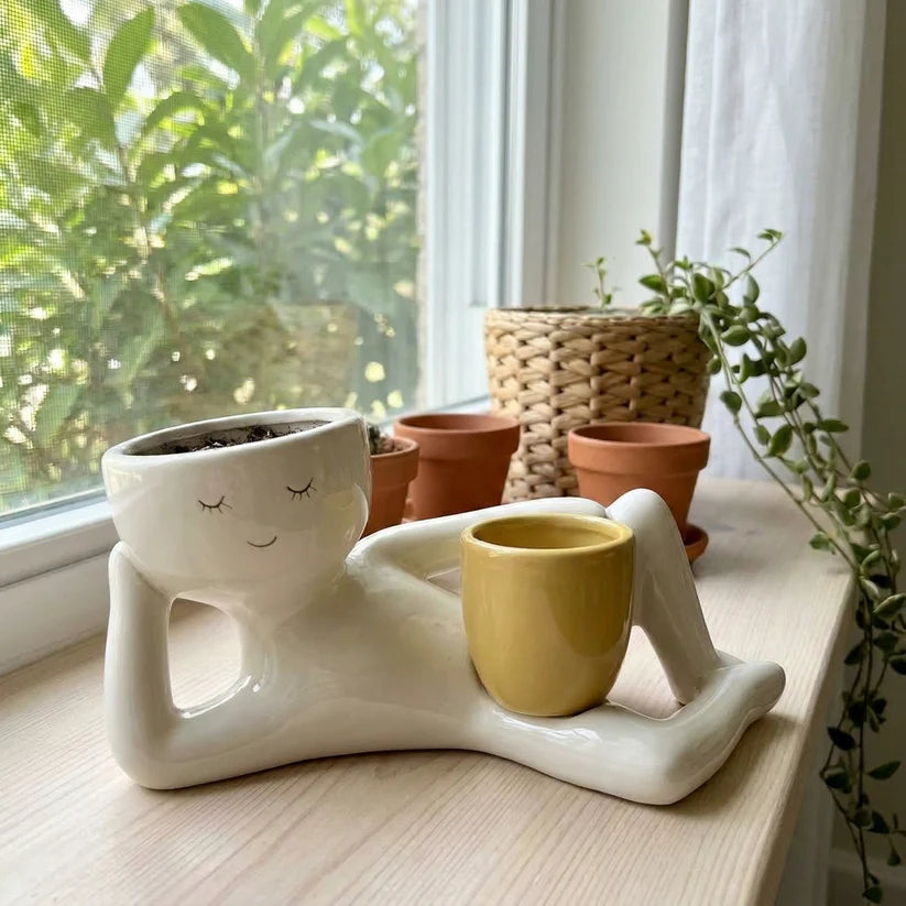 Dreamy Lounger Ceramic Planter