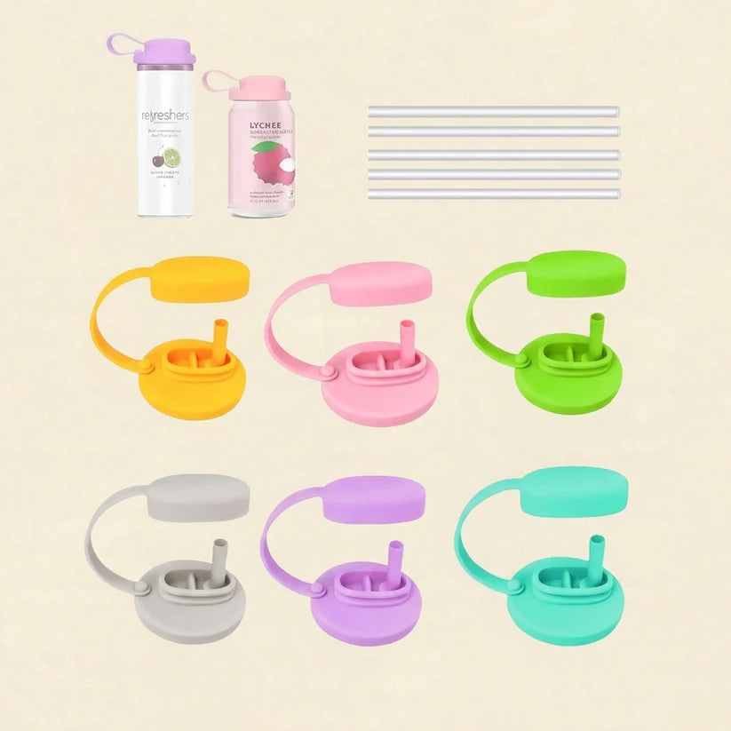 Spill-Proof Can Lid with Reusable Straw